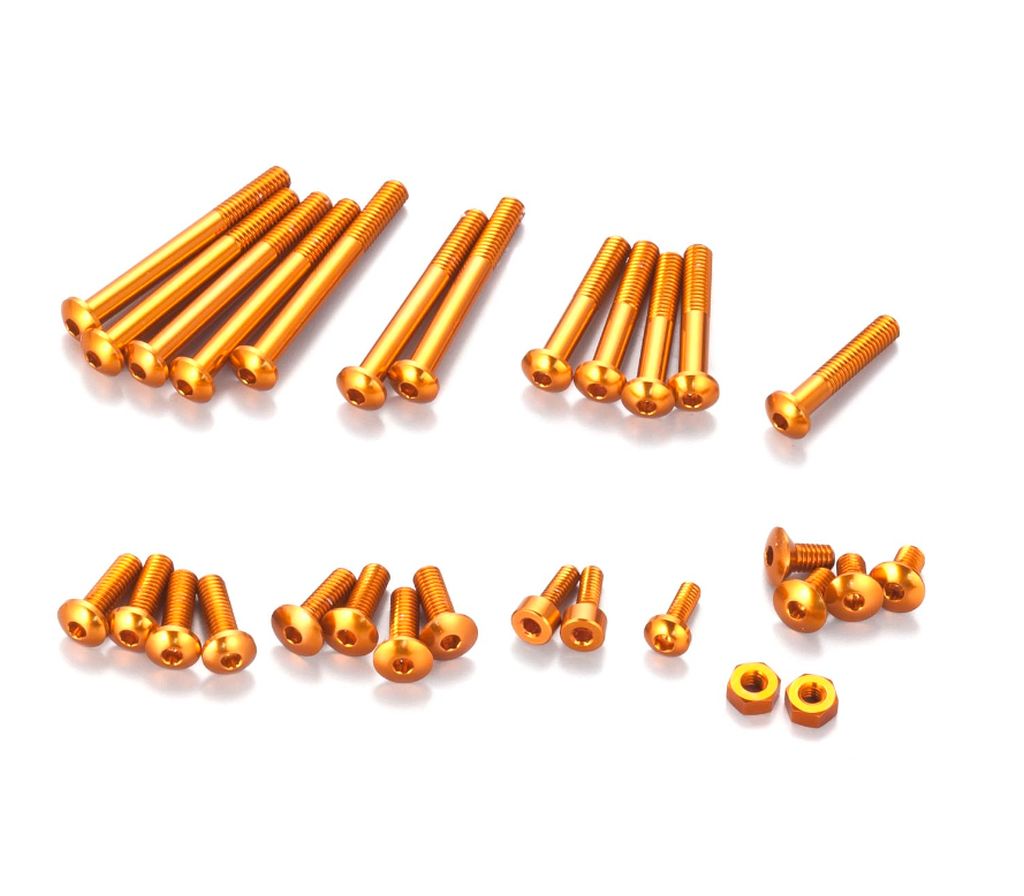 KO Propo Aluminum Screw Set for EX-RR / EX-2 / LDT / NEXT (Orange) 10676