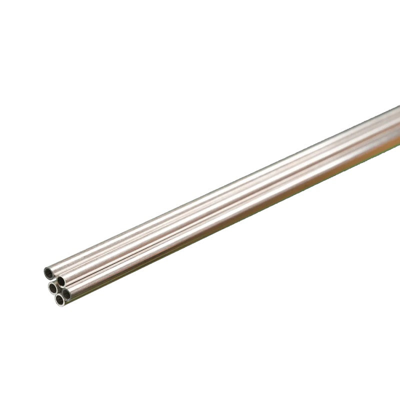 K&S Metals Round Aluminum Tube 1/8" OD x 0.014" Wall x 36" — 5-Pack 3003 Aluminum Tubing for Hobby