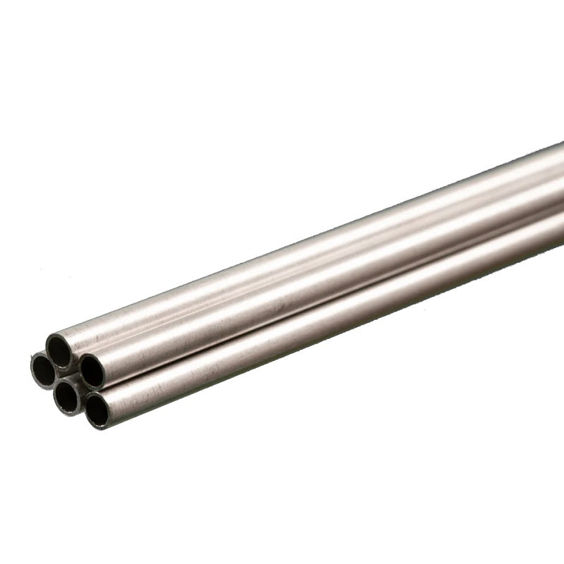 K&S Metals Round Aluminum Tube 5/32" OD x 0.014" Wall x 36" — 5-Pack 3003 Aluminum Tubing