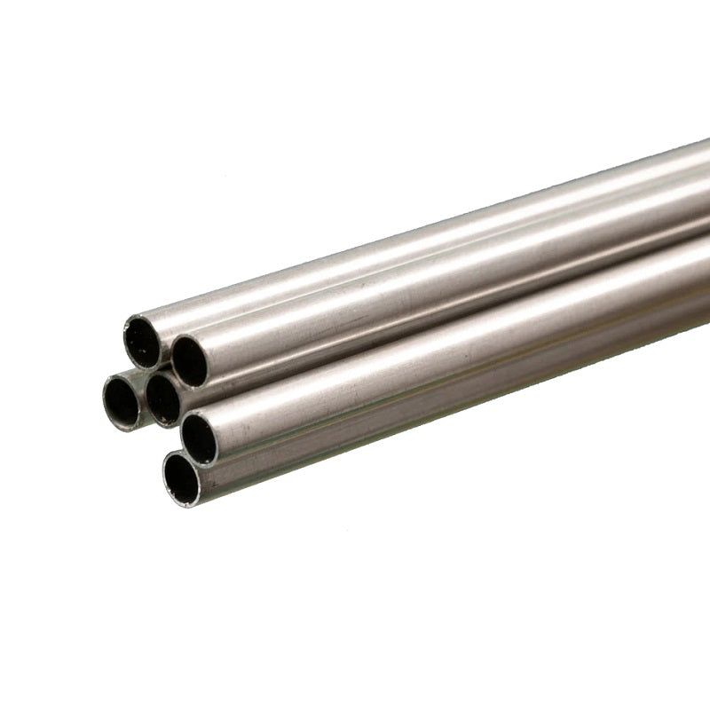 K&S Metals Round Aluminum Tube 7/32" OD x 0.014" Wall x 36" — 6-Pack 3003 Aluminum Tubing