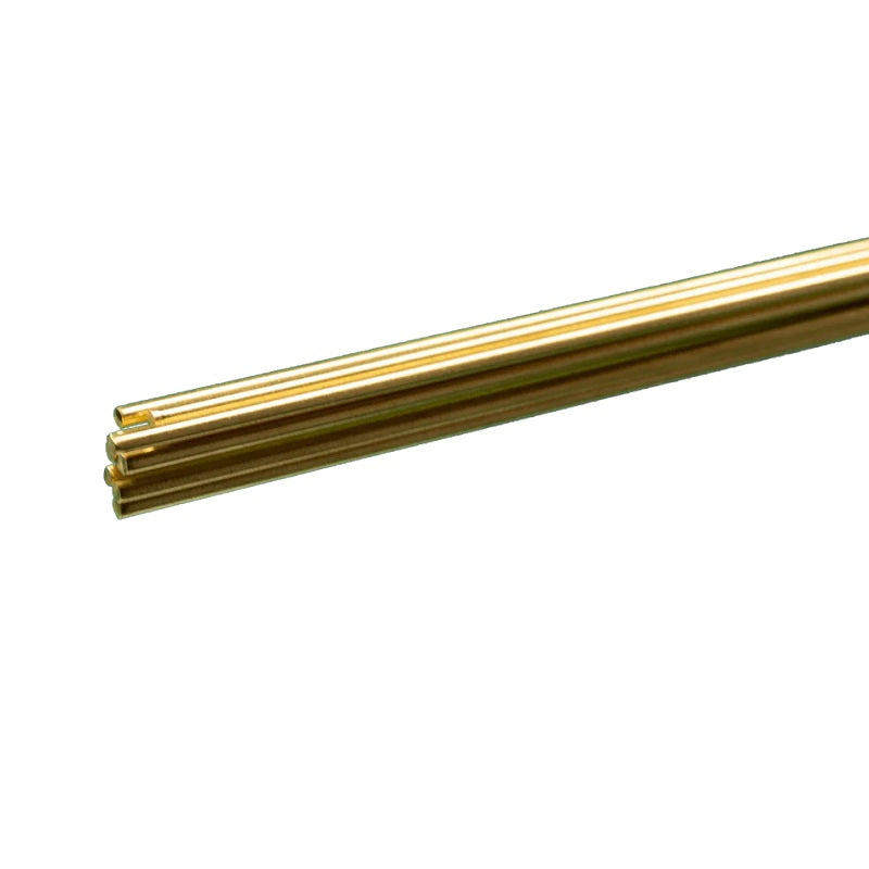 K&S Metals Round Brass Rod 1/16" OD x 36" — 10-Pack Fine 260 Brass Rod for Hobby & Crafts