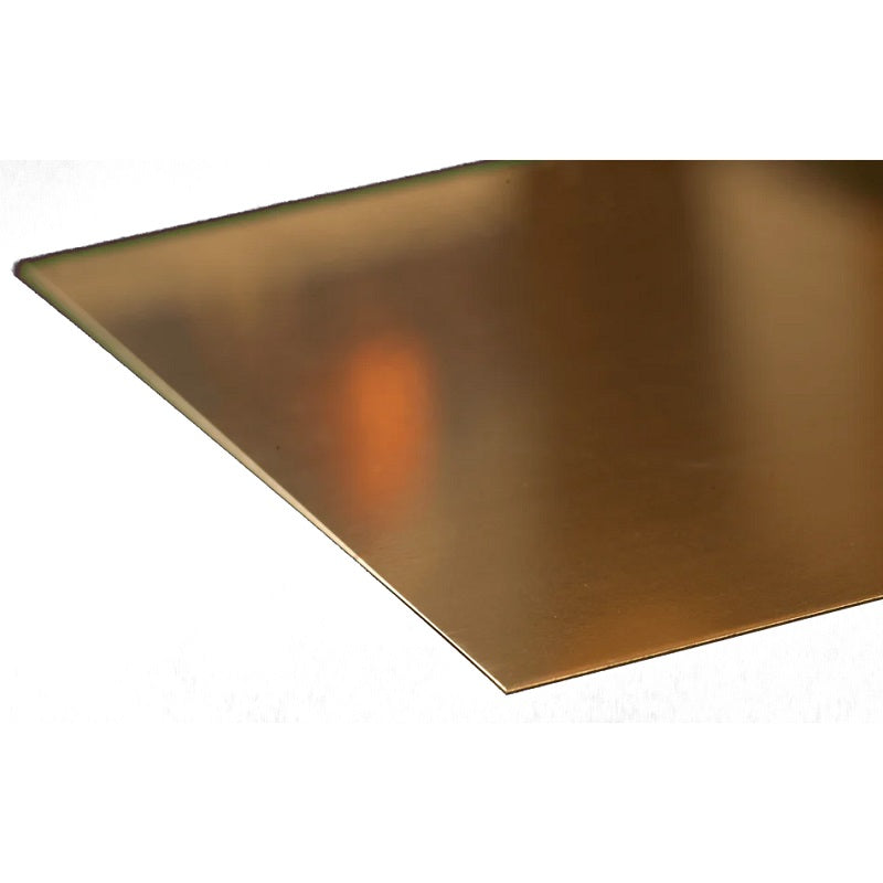 K&S Metals Brass Sheet 0.016" Thick x 6" x 12" — 260 Brass Sheet for Hardware & Trim