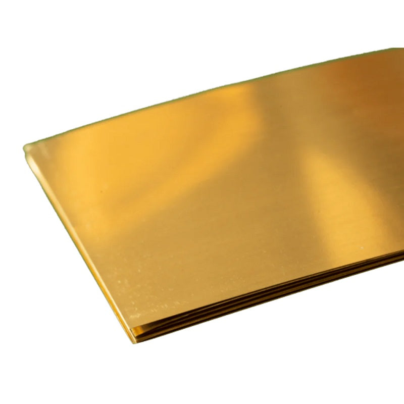K&S Metals Brass Sheet 0.005" Thick x 4" x 10" — 6-Pack Foil-Gauge 260 Brass Sheets