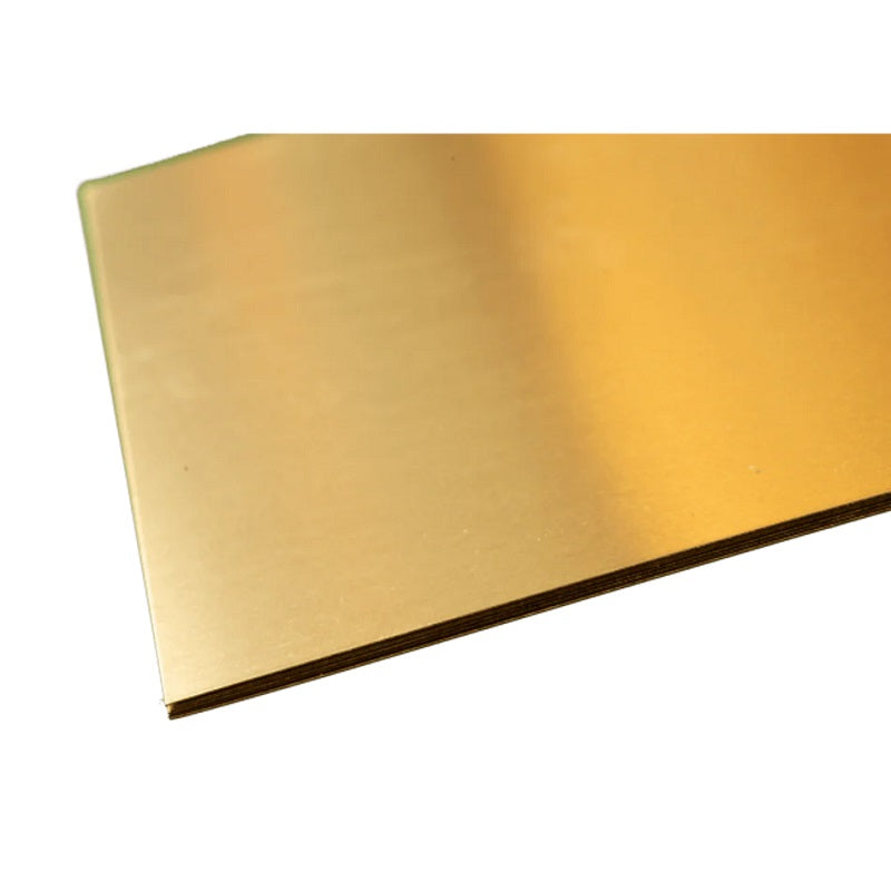 K&S Metals Brass Sheet 0.010" Thick x 4" x 10" — 6-Pack Thin 260 Brass Sheets for Crafts