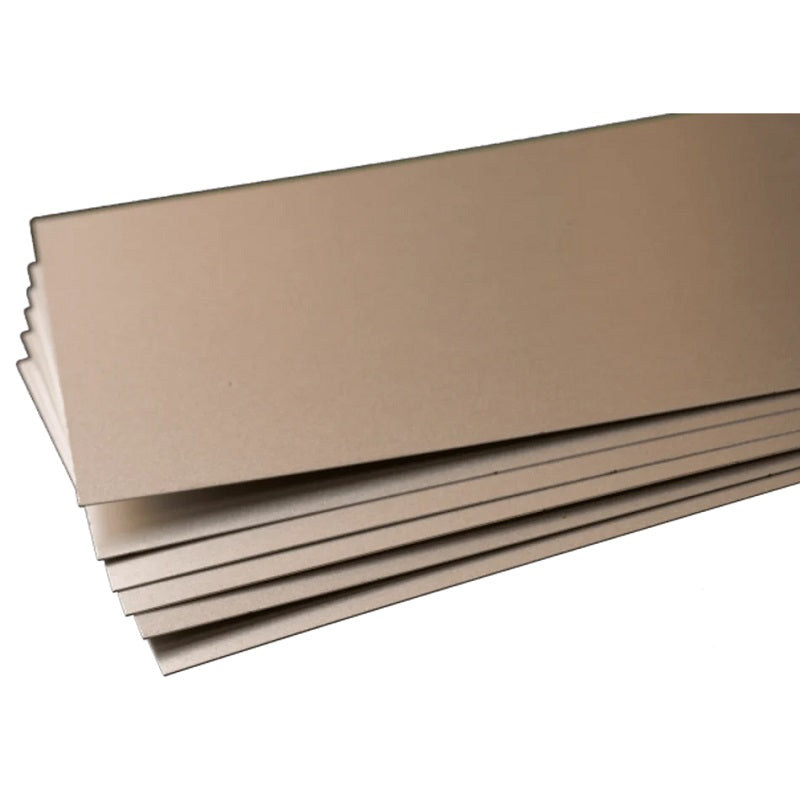 K&S Metals Tin Coated Sheet 0.013" Thick x 4" x 10" — 6-Pack ASTM B545 Dull Matte Tin Plate
