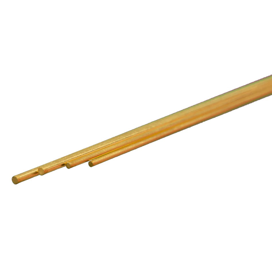 K&S Metals Bendable Brass Rod Assortment 1/16" & 3/64" x 12" — 260/272 Brass Rod for Crafts
