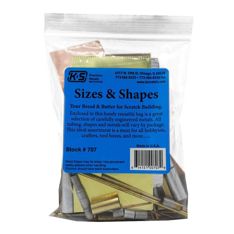 K&S Metals Bag O' Metal — Assorted Metal Offcuts for Hobby, Models & Craft Projects
