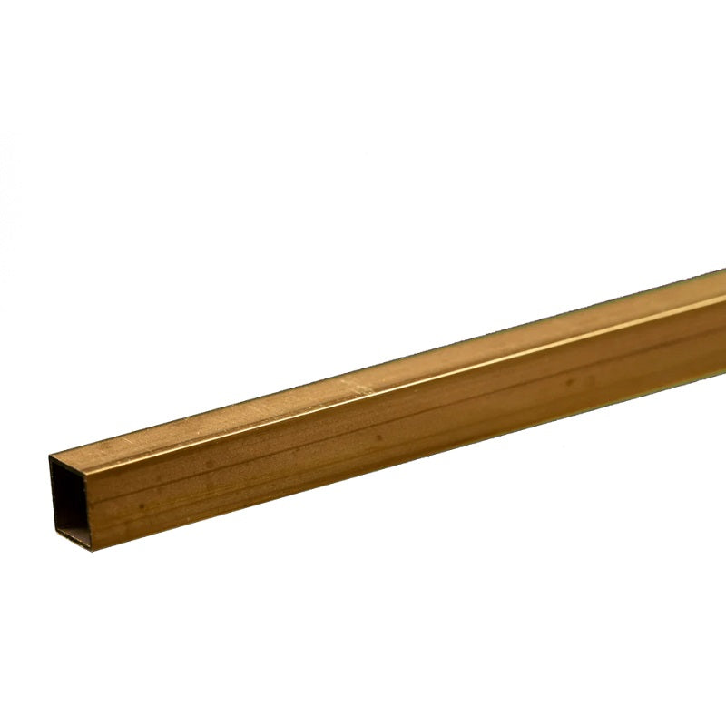 K&S Metals Square Brass Tube 7/32" OD x 0.014" Wall x 12" — Brass Square Tubing for Models & Trim