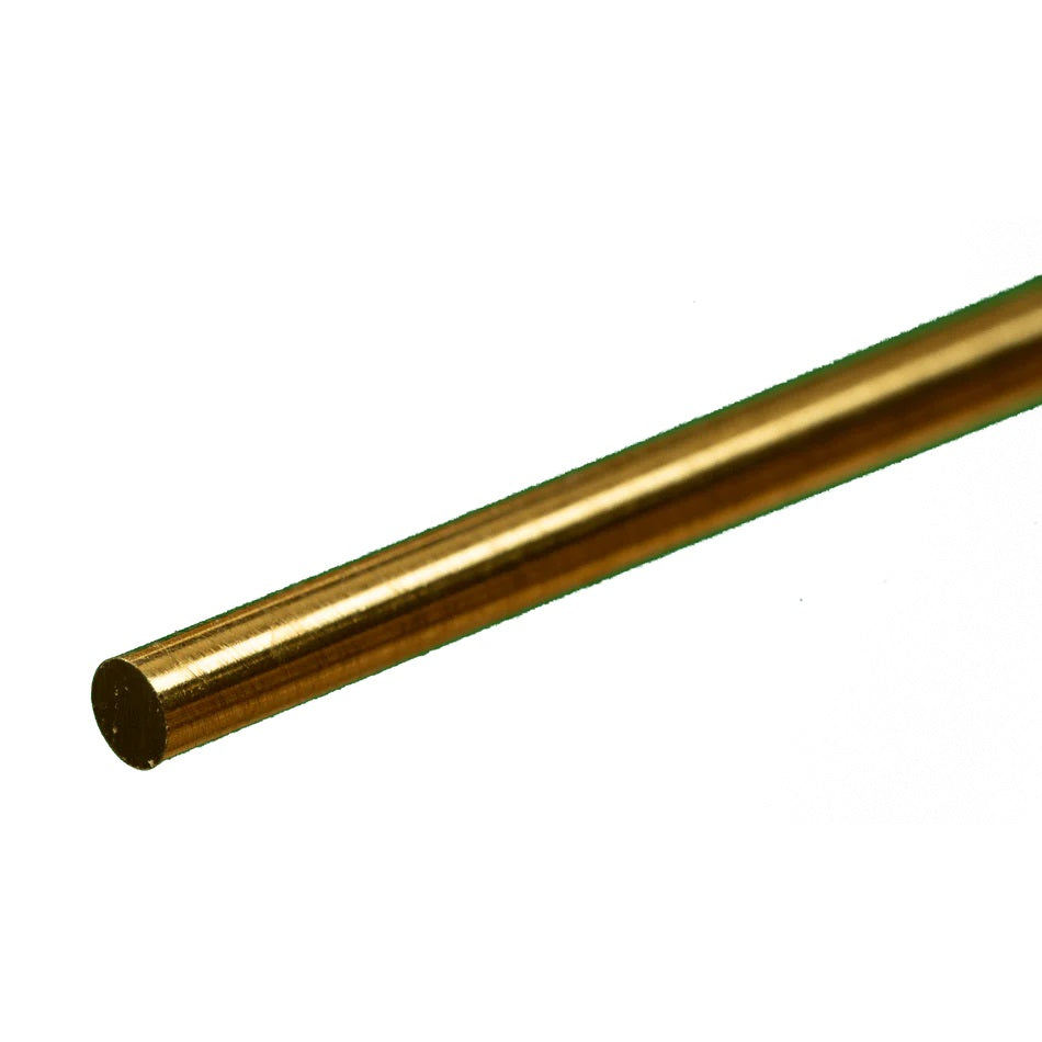 K&S Metals Round Brass Rod 1/8" OD x 12" — 260 Brass Rod for Hobby & Hardware Projects