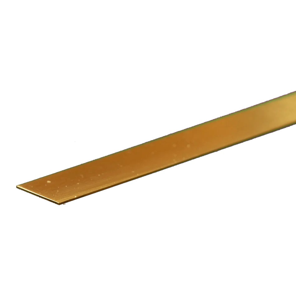 K&S Metals Brass Strip 0.016" Thick x 1/2" Wide x 12" — 260 Thin Brass Strip for Crafts