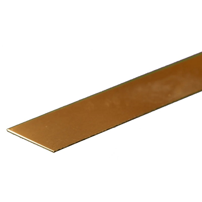 K&S Metals Brass Strip 0.016" Thick x 3/4" Wide x 12" — 260 Thin Brass Strip for Hobby & Trim