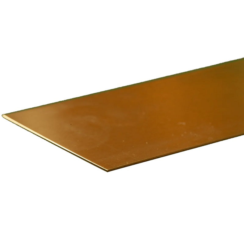 K&S Metals Brass Strip 0.025" Thick x 2" Wide x 12" — 260 Brass Wide Strip for Inlays & Banding