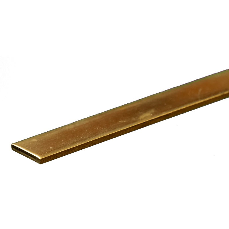 K&S Metals Brass Strip 0.064" Thick x 1/2" Wide x 12" — 260 Brass Flat Strip for Hardware & Trim