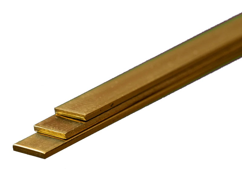 K & S Metals Brass Strip: 0.5mm Thick x 6mm Wide x 300mm Long 9840