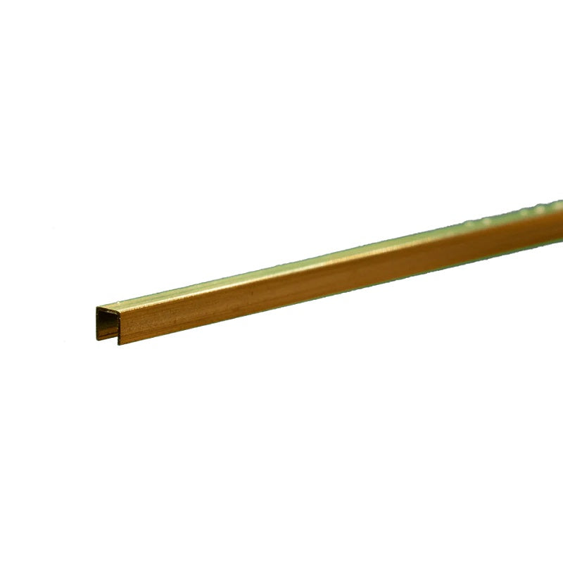 K & S Metals Brass Channel: 0.014" Wall - 1/8" X 1/8" Leg Lengths - 12" 9885