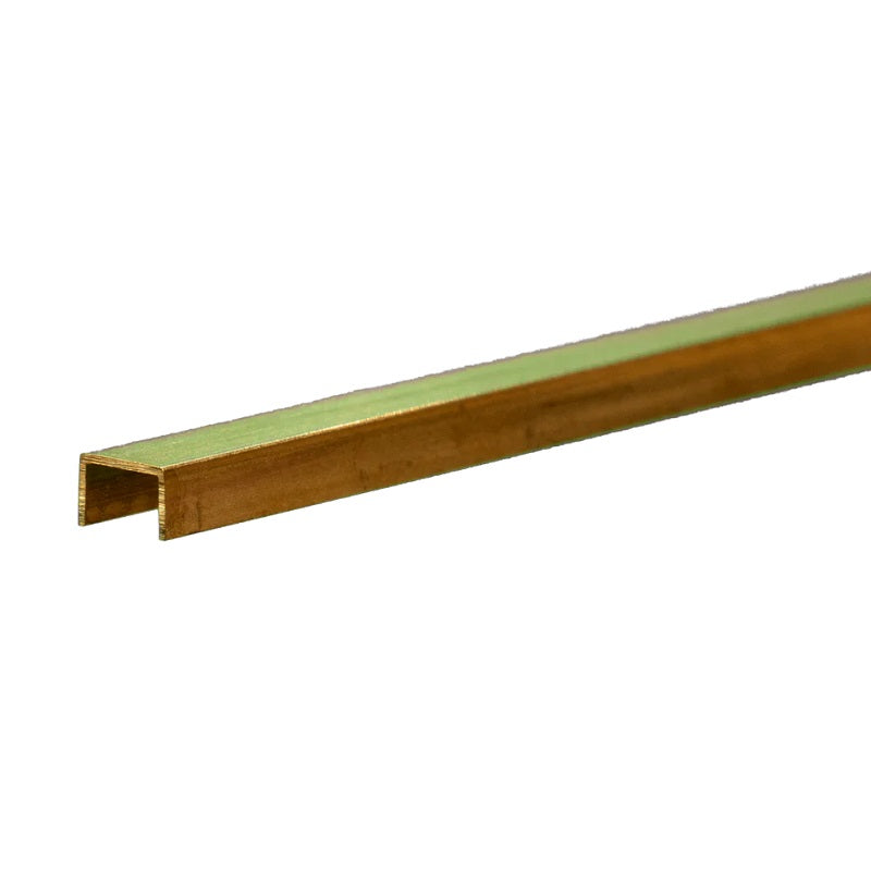 K & S Metals Brass Channel: 0.014" Wall - 3/16" X 1/8" Leg Lengths- 12" 9886
