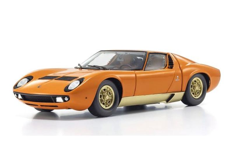 Kyosho 1/18 Scale Lamborghini Miura 400 Diecast Model (Orange) 08314PB