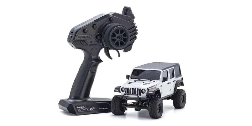 Mini-Z 4x4 Jeep Wrangler Unlimited Rubicon White 1/24 RTR Crawler | Kyosho