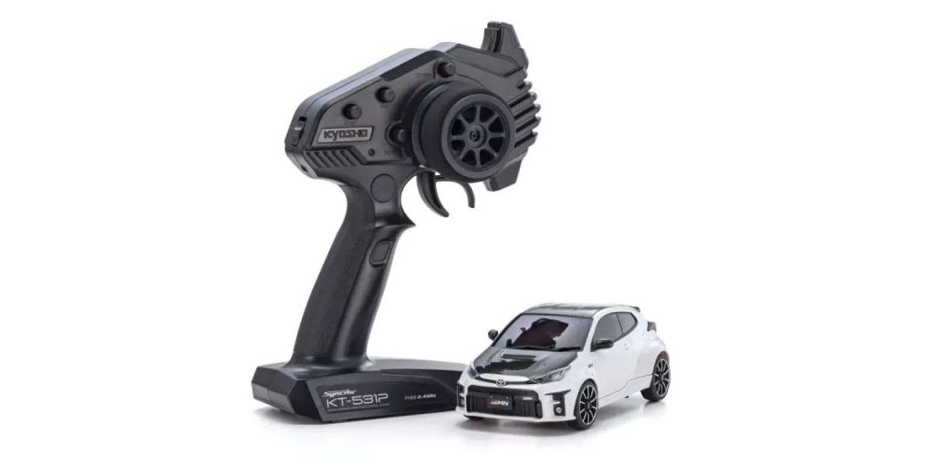 Mini-Z AWD Toyota GRMN Yaris Rally Package Platinum White RTR | Kyosho