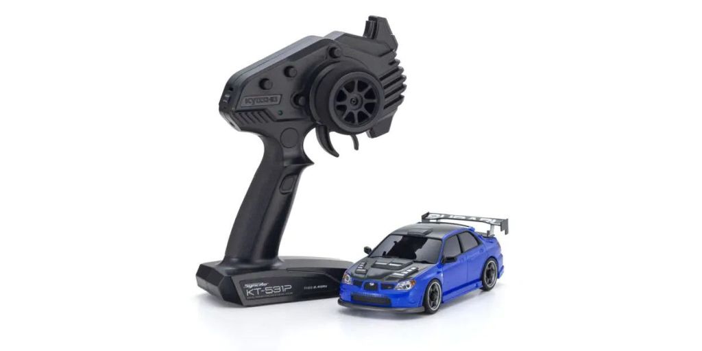 Mini-Z AWD Subaru Impreza WRX with GT Wing Blue MA-020 RTR | Kyosho
