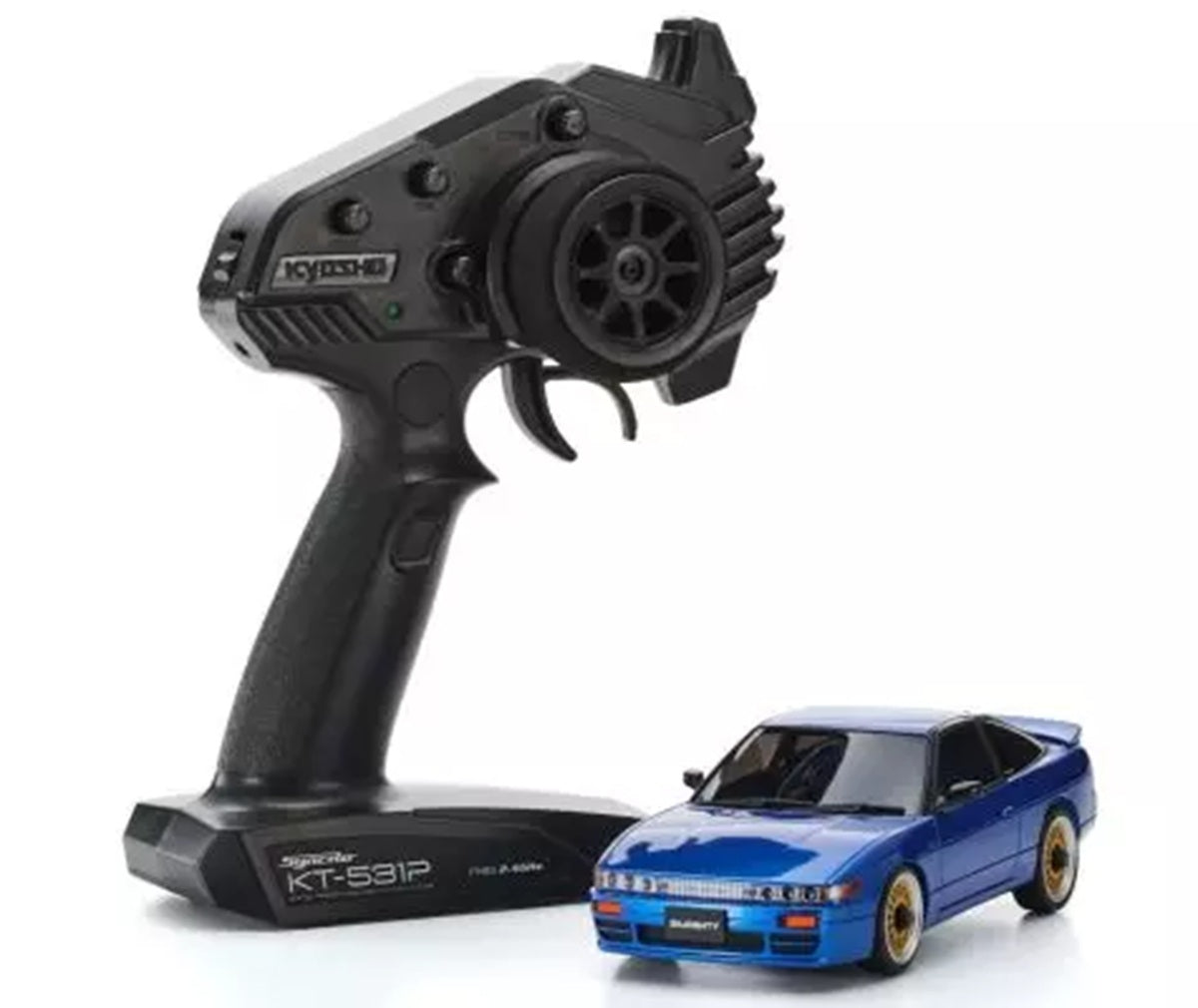 Kyosho Mini-Z AWD MA-020 Nissan Sileighty Blue RTR 1/28 Scale JDM Drift