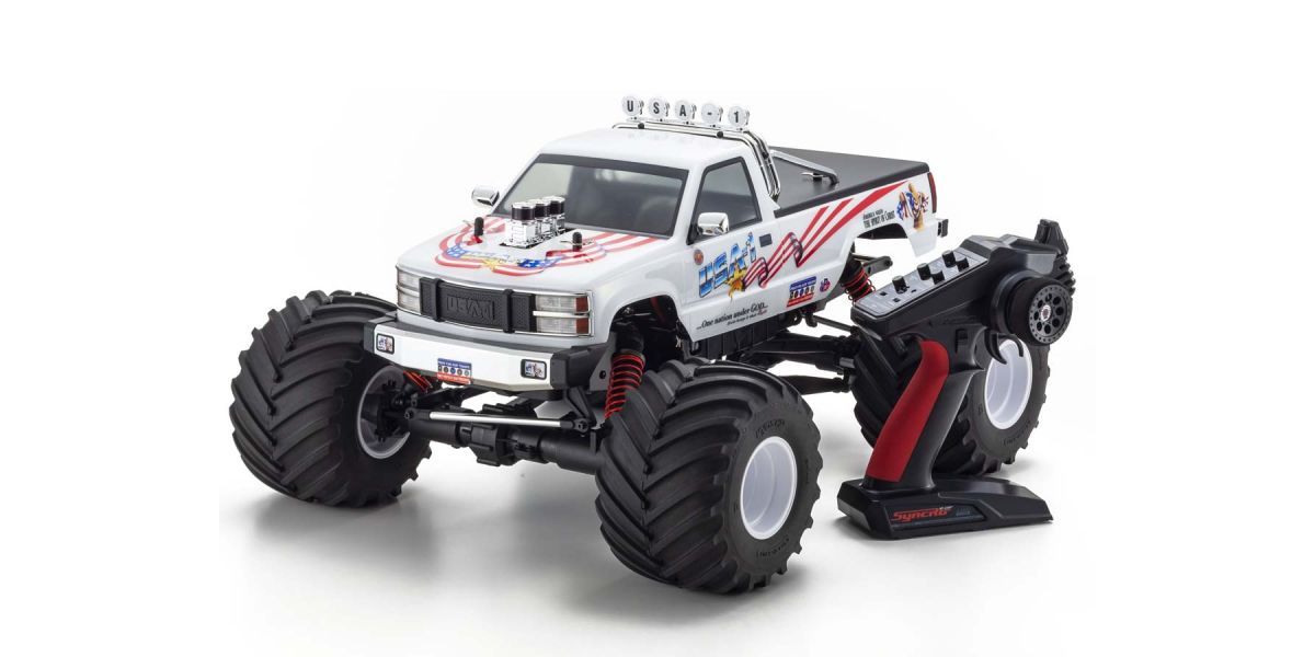 USA-1 VE 1/8 4WD Electric Brushless Monster Truck Ready Set RTR | Kyosho