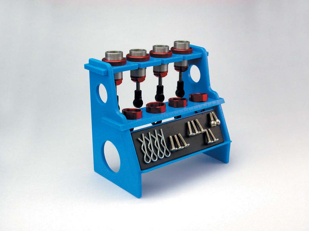 Shock Absorber Holder Work Stand with Magnet Blue for RC Maintenance | Kyosho
