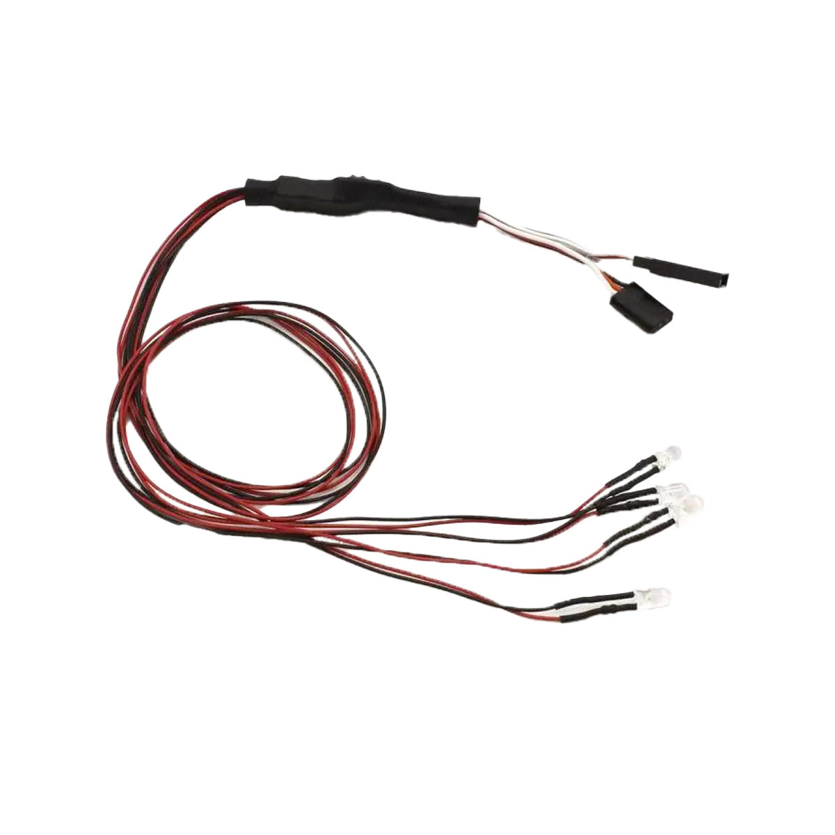 LED Light Unit 4x F5 Clear/Red with 400mm Wire for 1/10 RC Bodies | Kyosho