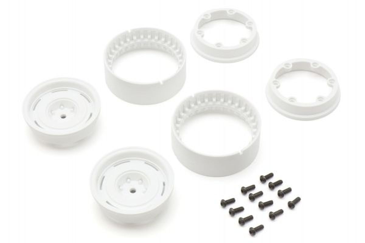 Kyosho KC10 Bead-Lock 1.9" Dish Wheel Set White (2pcs)