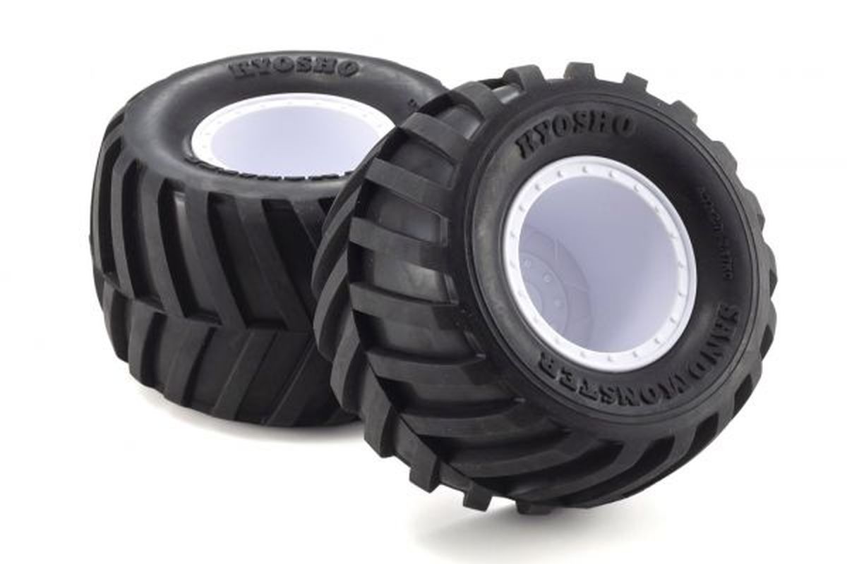 Kyosho FZ-02L-BT White Soft Compound Glued Tire & Wheel Set (2pcs)