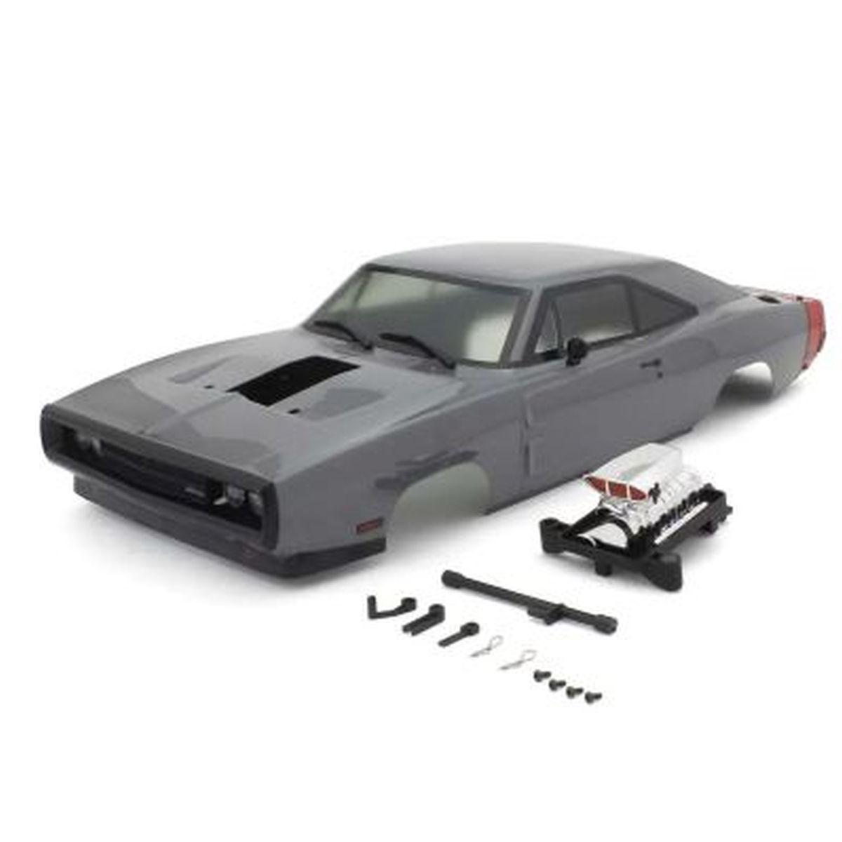 1970 Dodge Charger Supercharge Gray Pre-Painted Body for Fazer | Kyosho