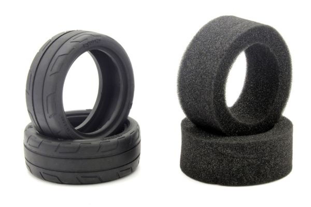 Kyosho FZ02 Touring Car Tires, Medium Compound, 2-Pack