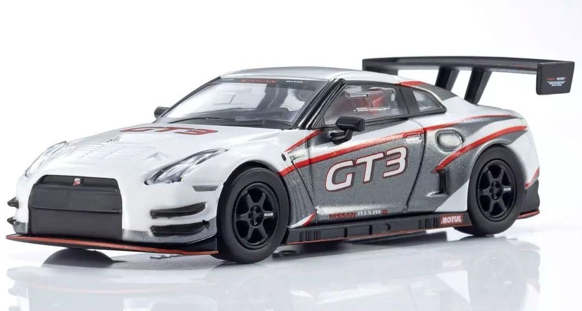 Kyosho MOTN 1/64 Nismo R35 GT-R GT3 White with LED Diecast Model