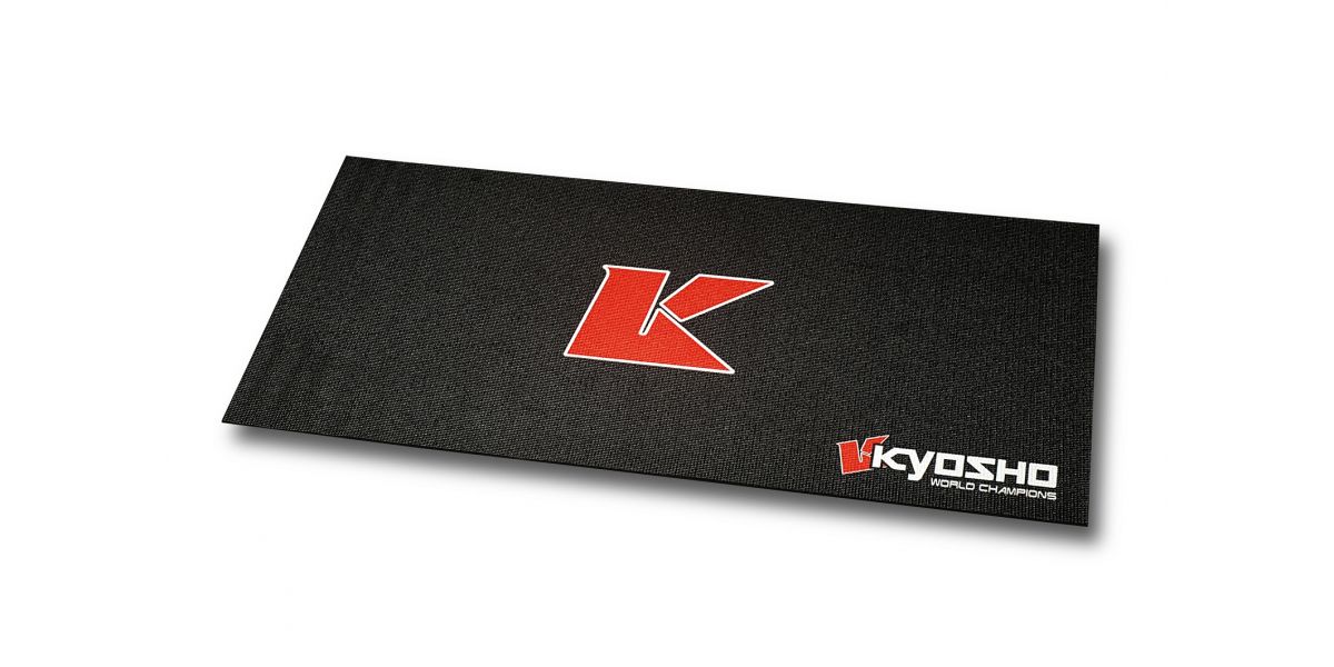 Big K 2.0 Black Pit Mat 24x48 inch for 1/10 and 1/8 Scale RC Vehicles | Kyosho
