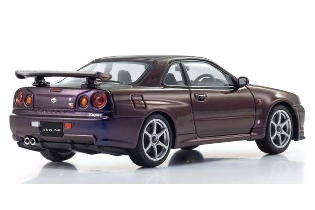 Kyosho 1/43 Nissan Skyline GT-R R34 V-Spec Midnight Purple III Diecast Model