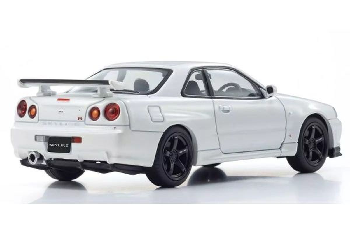 Kyosho 1/43 Nissan Skyline GT-R R34 V-Spec II White Diecast Model
