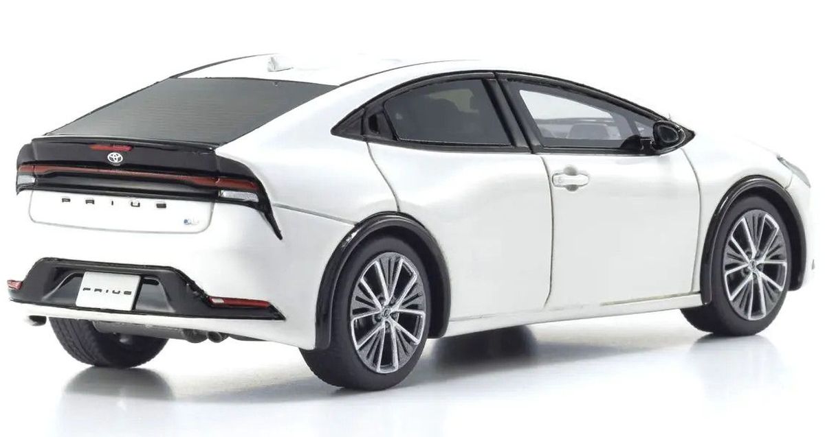 Kyosho 1/43 Toyota Prius (5th Gen 2023) White Resin Model
