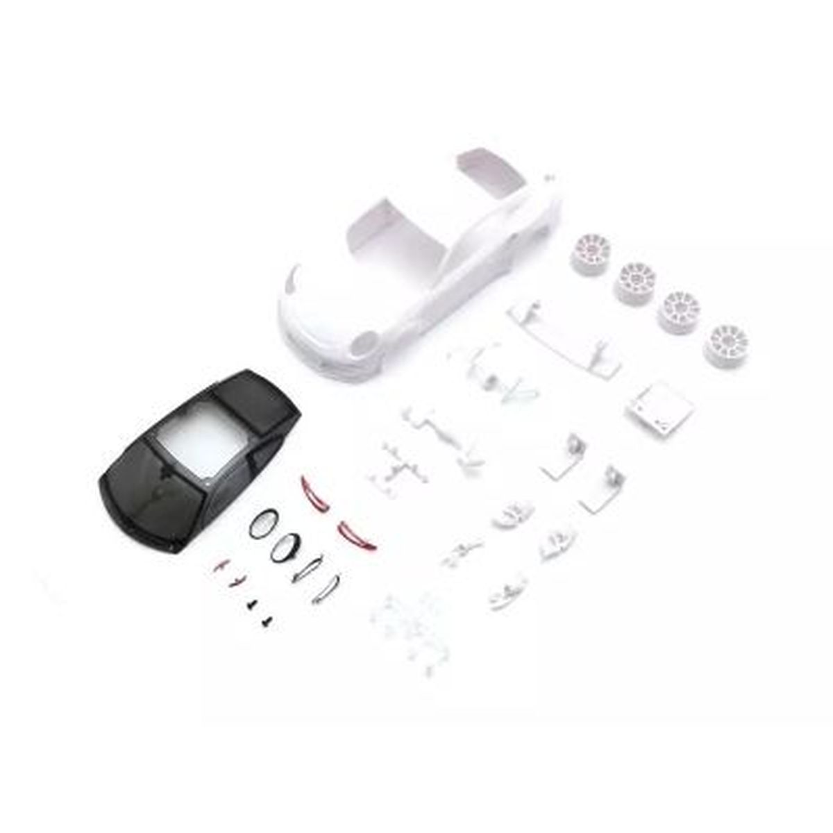 Porsche 911 GT3 RS White Body Set with Rims for Mini-Z | Kyosho