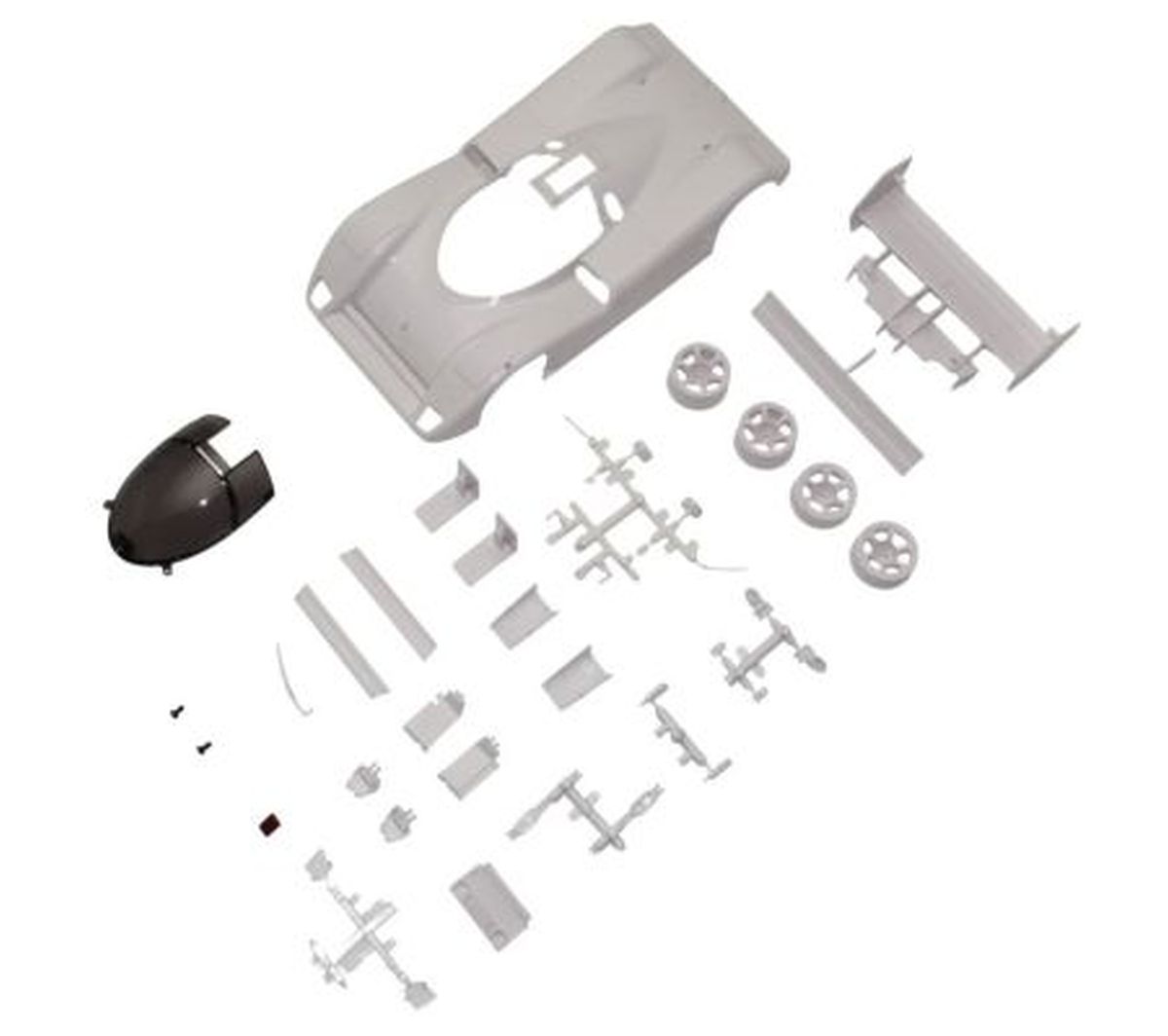 Kyosho Jaguar XJR-14 White Body Set with Rims for Mini-Z