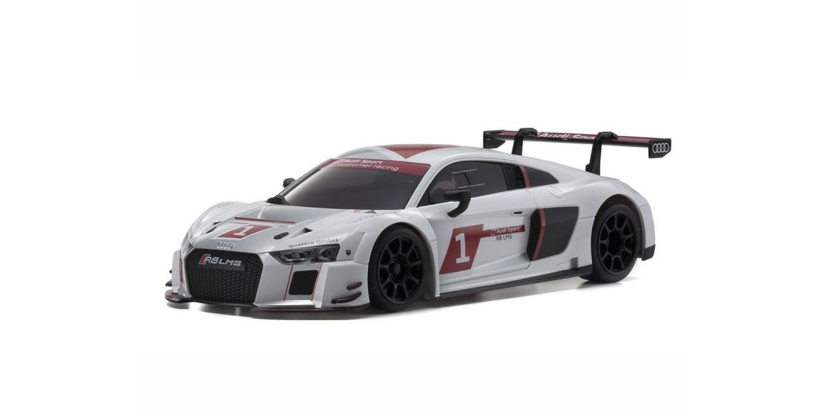 Mini-Z ASC Audi R8 LMS 2015 White Pre-Painted Body for RWD MR-03W-MM 1/27 Scale | Kyosho