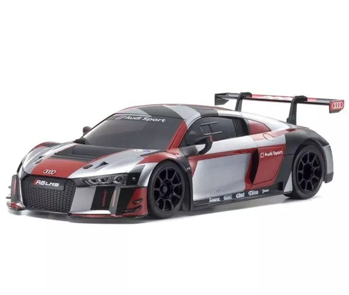ASC MR-03W-MM Audi R8 LMS 2016 Pre-Painted Body Gray/Red for Mini-Z | Kyosho
