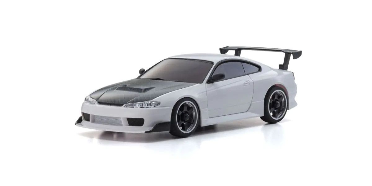 Mini-Z ASC Nissan Silvia S15 with GT Wing White Pre-Painted Body for MA-020-N AWD | Kyosho