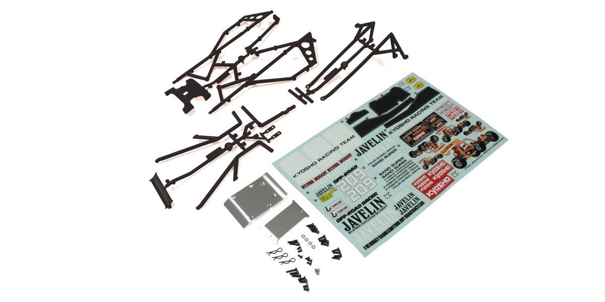 Javelin Body Roll Cage Black with Aluminum Covers for Rad Javelin | Kyosho