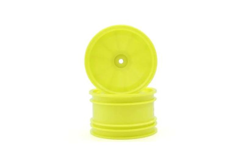 2.2" Yellow Rear Dish Wheel 2-Pack for Vintage 4WD Buggy | Kyosho