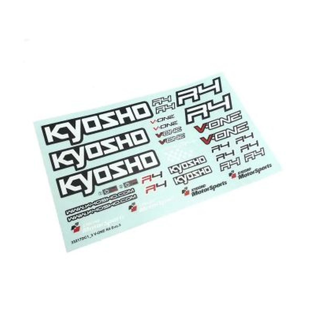 Decal Sheet for V-ONE R4 Evo.3 Nitro Touring Car | Kyosho
