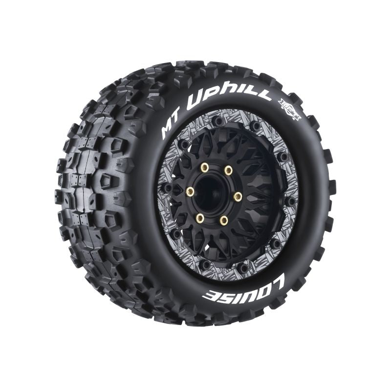 Louise RC MT-Uphill Soft 1/10 2.8 Monster Truck Belted MFT Tires Bead Lock Wheels 12mm, 14mm and 17mm hex LOULT3309SX