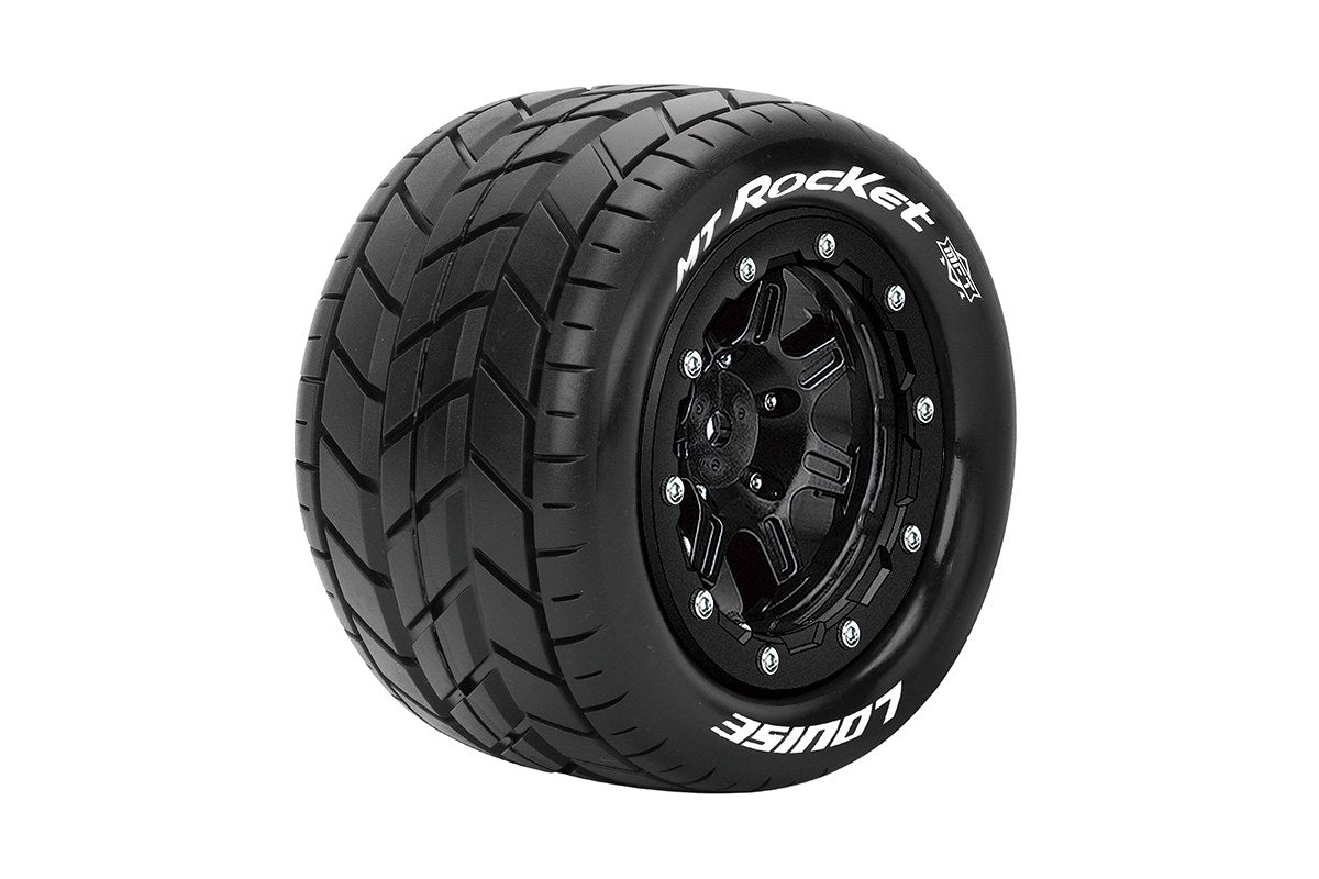 Louise MT-ROCKET Traxxas Maxx Sport Belted MFT Tires Bead-Lock 2.8 Rims 1/2-Offset Hex 17mm (2)
