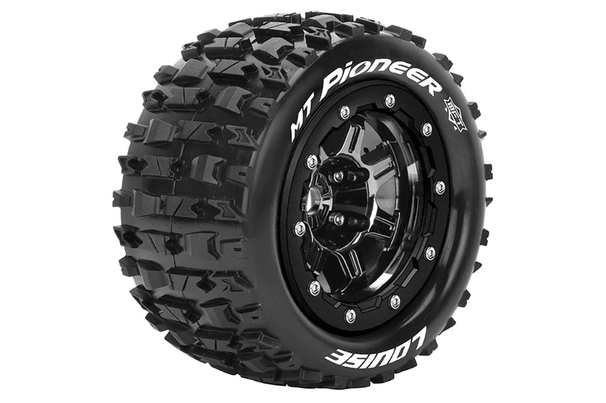 Louise R/C MT-Pioneer 3.8 Belted Monster Truck Tires for Traxxas Maxx 17mm Hex 2-Pack