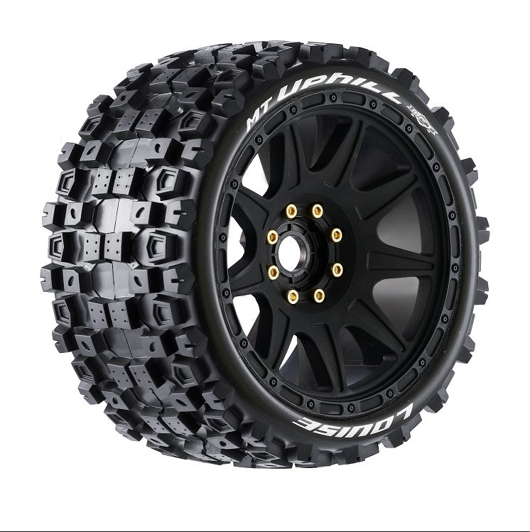 Louise R/C MT-Uphill Speed 1/8 3.2 Monster Truck Belted Tires Mounted Low Profile 17mm Hex 0" & 1/2" Offset (2) LT3354SB