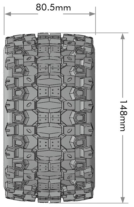 Louise R/C MT-Uphill Speed 1/8 3.2 Monster Truck Belted Tires Mounted Low Profile 17mm Hex 0" & 1/2" Offset (2) LT3354SB